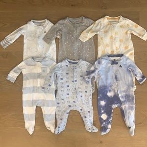 Baby Gap Footies Set of 6 in Size 0-3m